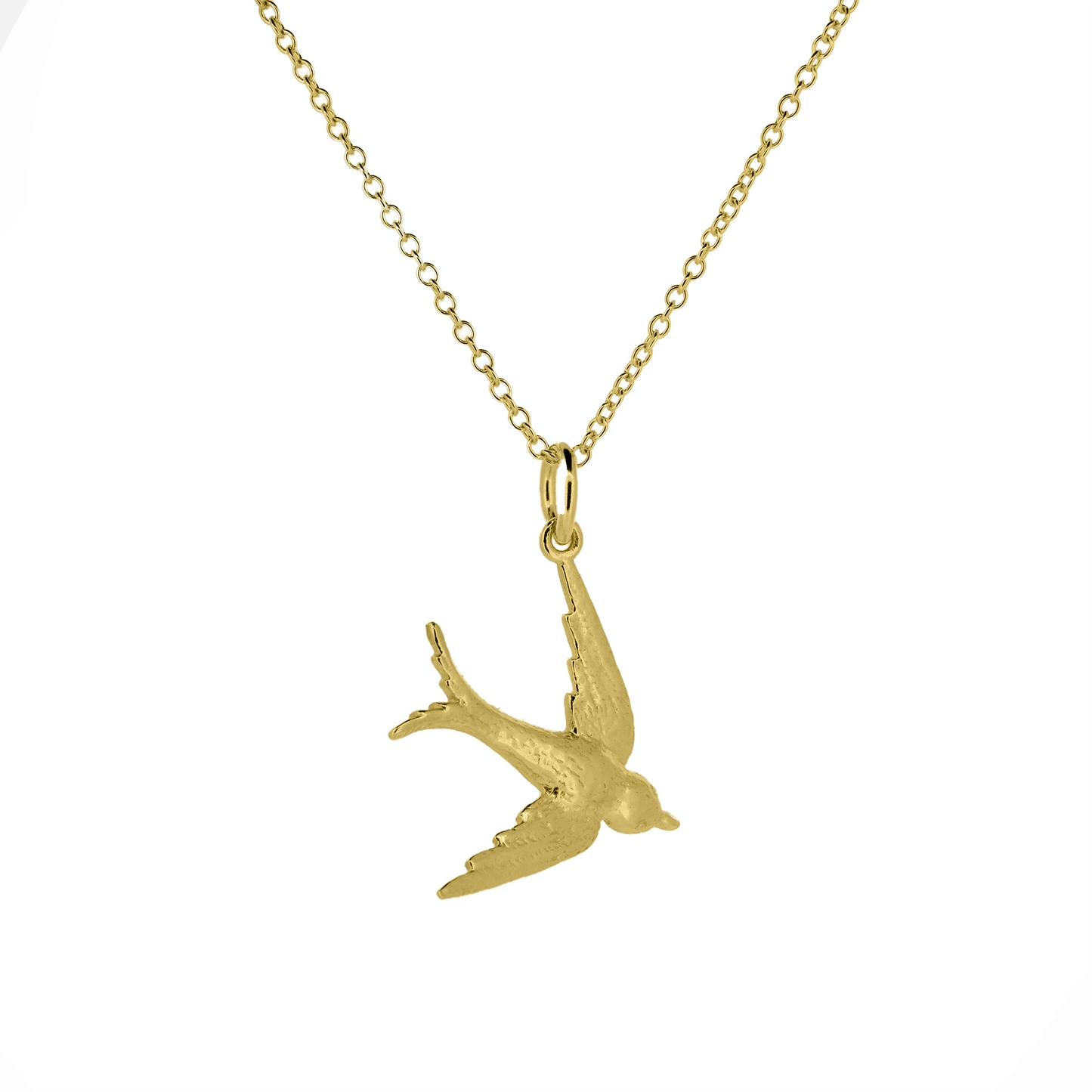 Swallow Large Necklace - Yellow Gold Vermeil
