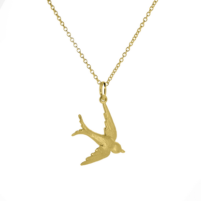 Swallow Large Necklace - Yellow Gold Vermeil