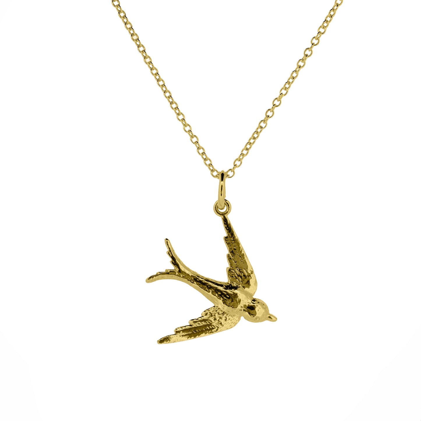 Swallow Large Necklace - Yellow Gold Vermeil