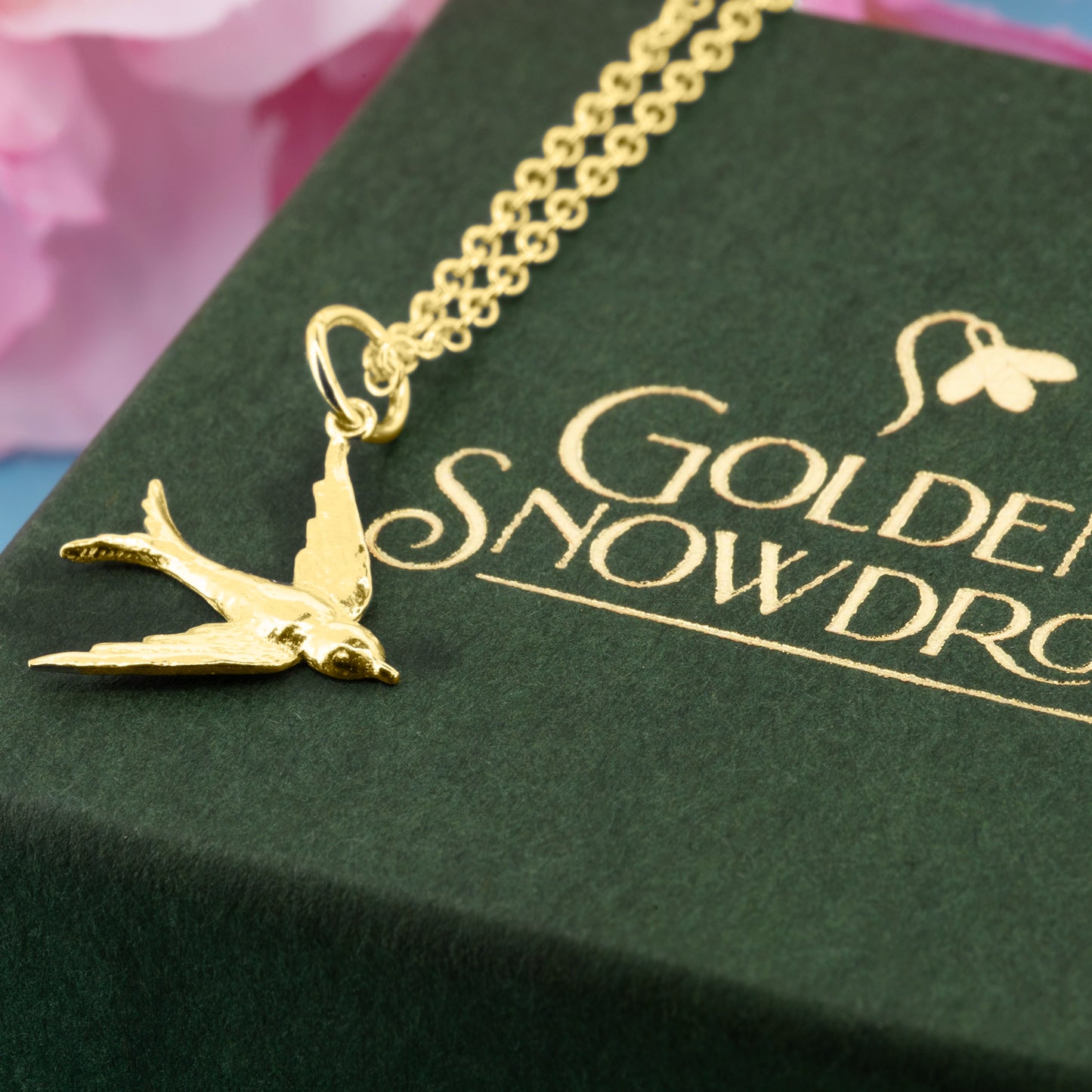 Swallow Large Necklace - Yellow Gold Vermeil