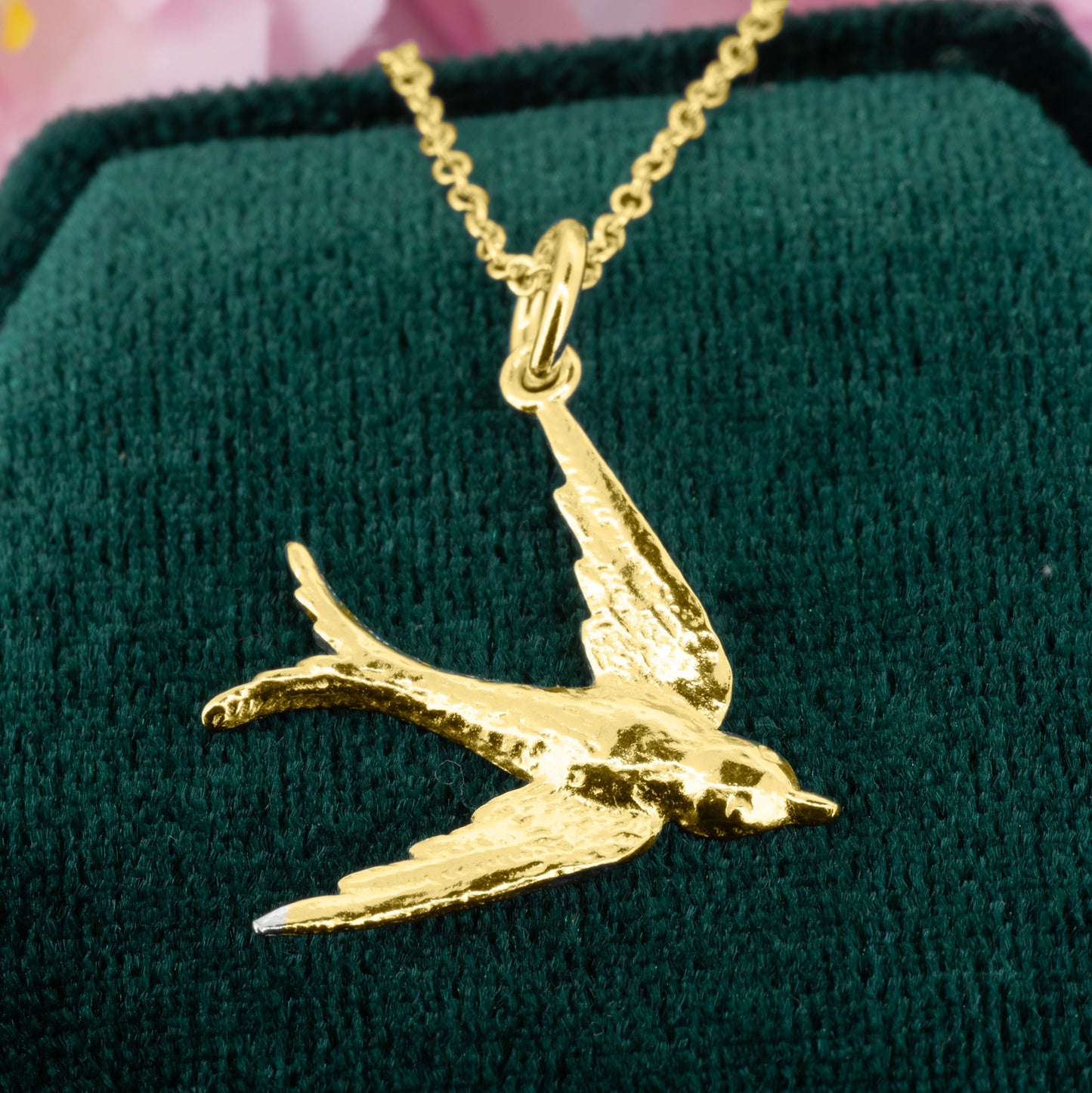 Swallow Large Necklace - Yellow Gold Vermeil