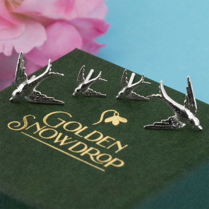 Swallow Small Stud Earrings - Sterling Silver