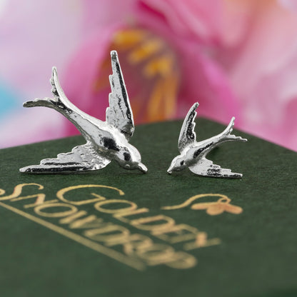 Swallow Small Stud Earrings - Sterling Silver