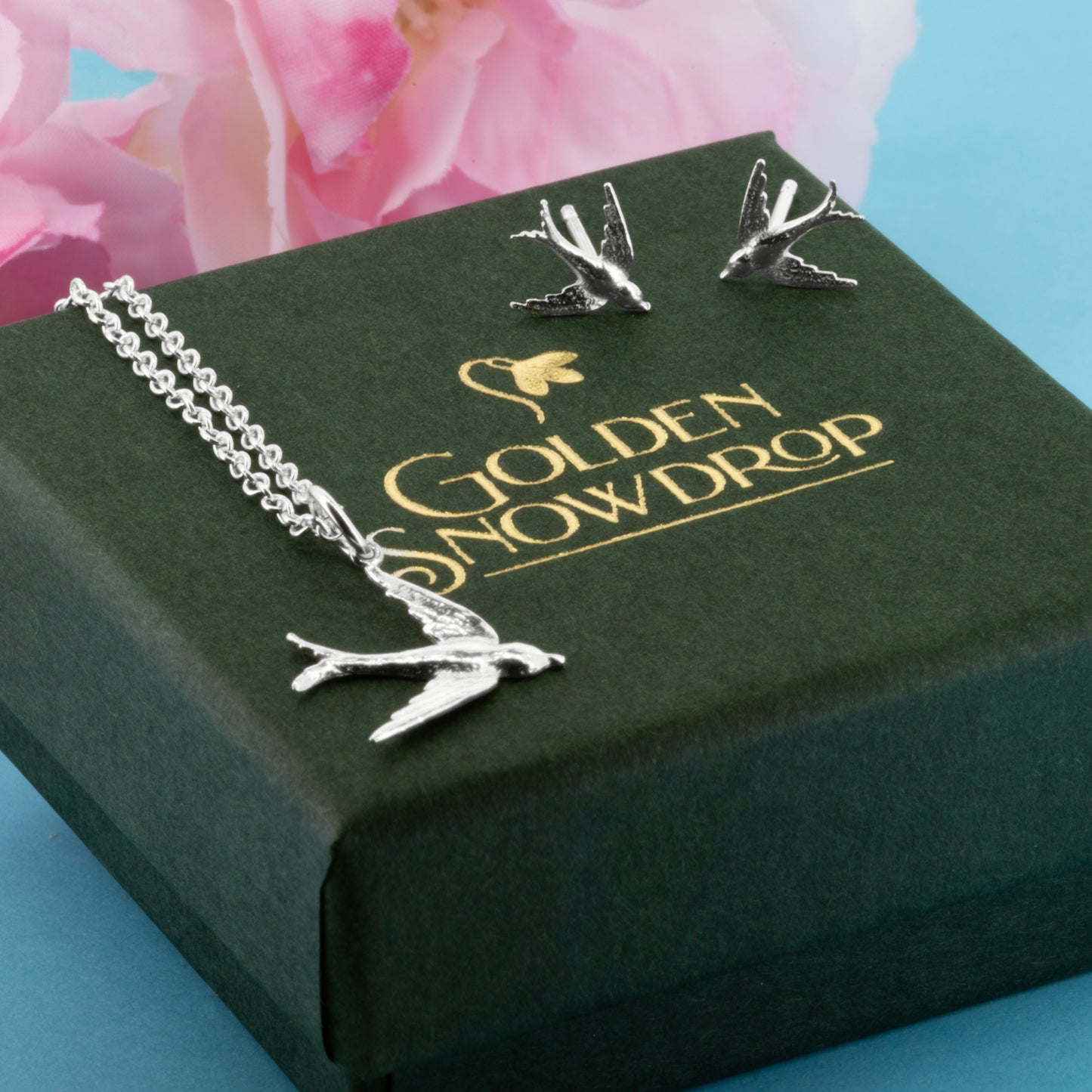 Swallow Large Necklace - Sterling Silver