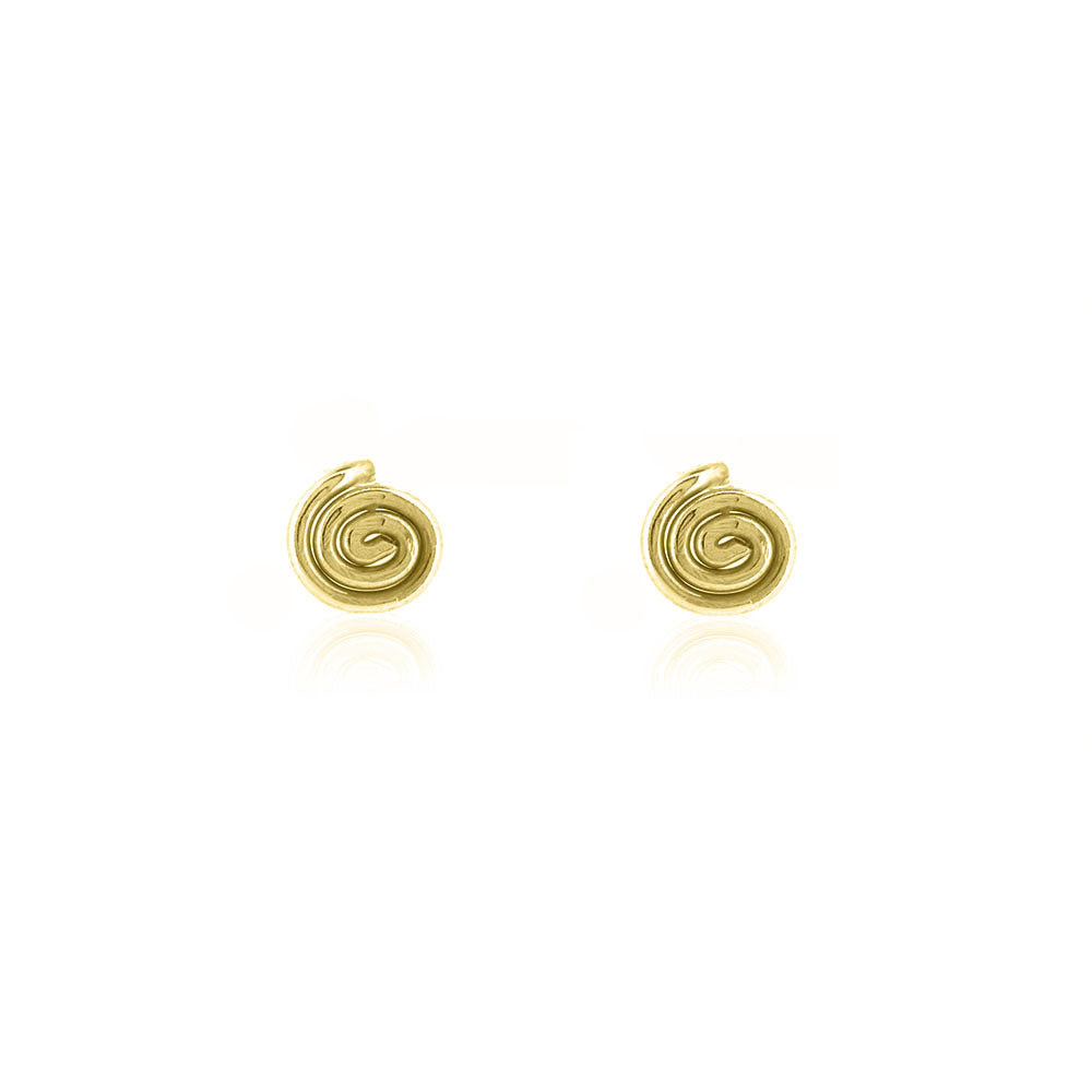 Spiral Small Stud Earrings - Yellow Gold Vermeil