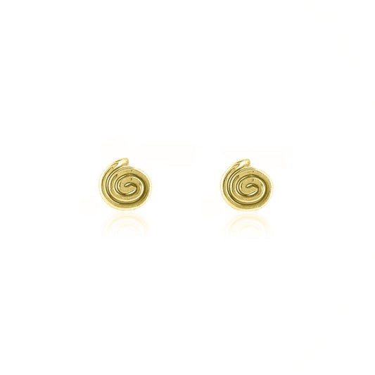 Spiral Small Stud Earrings - Yellow Gold Vermeil
