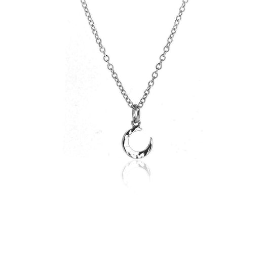 Crescent Moon Small Necklace - Sterling Silver Necklace