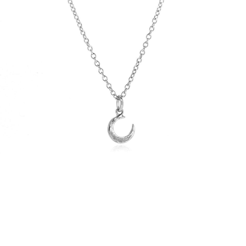 Crescent Moon Small Necklace - Sterling Silver Necklace