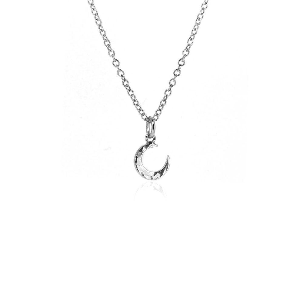 Crescent Moon Small Necklace - Sterling Silver Necklace