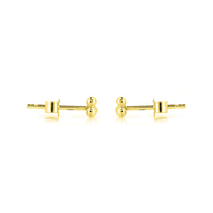 Alyssia Trefoil Stud Earrings - Yellow Gold Vermeil Stud Earrings