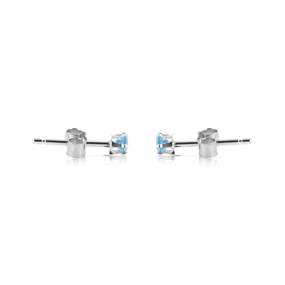 Brisa Swiss Blue Topaz 3mm Stud Earrings - Sterling Silver Stud Earrings