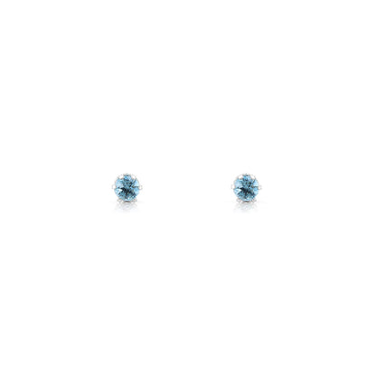 Brisa Swiss Blue Topaz 3mm Stud Earrings - Sterling Silver Stud Earrings