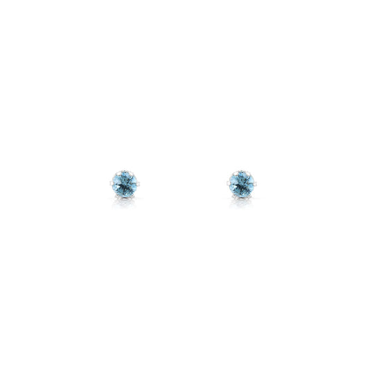 Brisa Swiss Blue Topaz 3mm Stud Earrings - Sterling Silver Stud Earrings