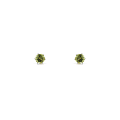 Brisa Peridot 3mm Stud Earrings - Sterling Silver Stud Earrings