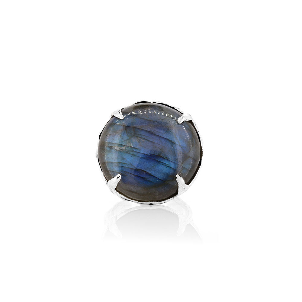 Tidal Labradorite Statement Ring - Sterling Silver Rings