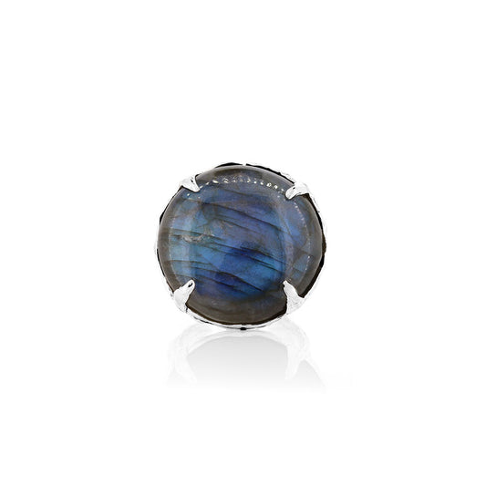 Tidal Labradorite Statement Ring - Sterling Silver Rings