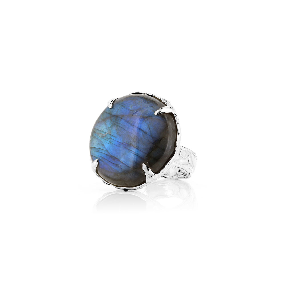 Tidal Labradorite Statement Ring - Sterling Silver Rings