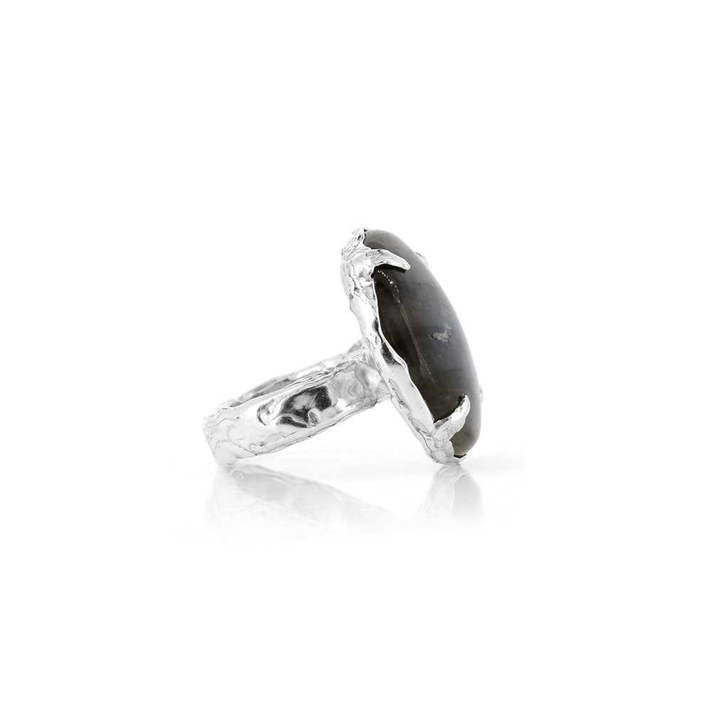 Tidal Labradorite Statement Ring - Sterling Silver Rings