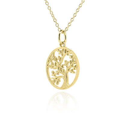 Tree Of Life Pendant - 9ct Yellow Gold Necklace