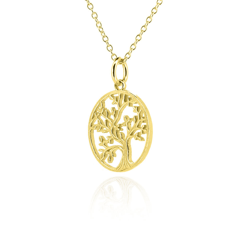 Tree Of Life Necklace - Yellow Gold Vermeil Necklace