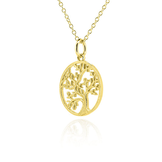 Tree Of Life Necklace - Yellow Gold Vermeil Necklace
