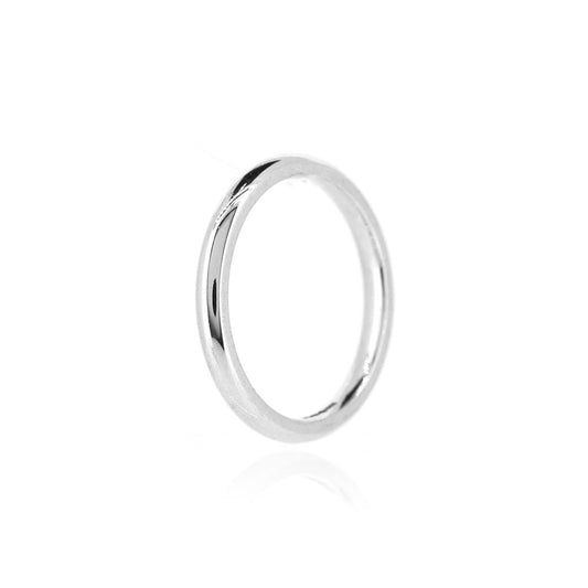 Court Profile 2mm Band Ring - Sterling Silver Rings