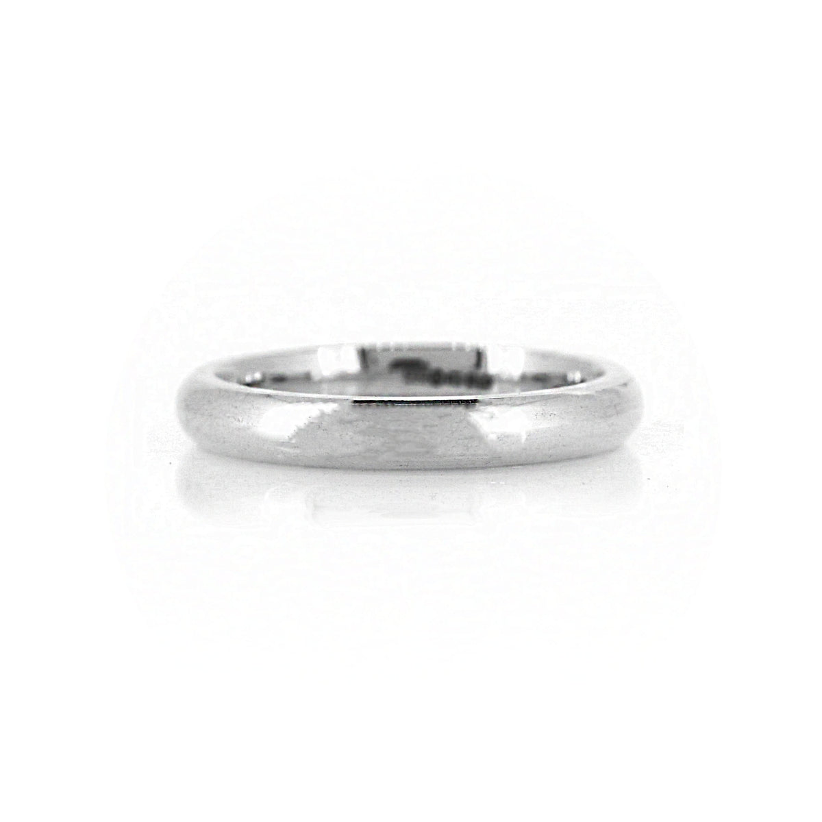 Solitaire Court Profile Rings Court Profile Silver Band Ring 3mm | Golden Snowdrop