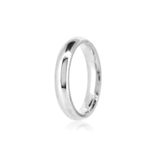 Court Profile 4mm Band Ring - Sterling Silver Rings