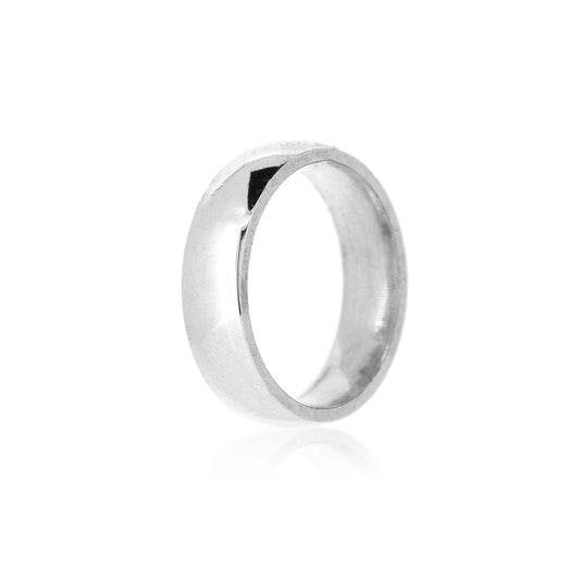 Court Profile 6mm Band Ring - Sterling Silver Rings