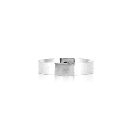 Flat Court Profile 5mm Band Ring - Sterling Silver Rings