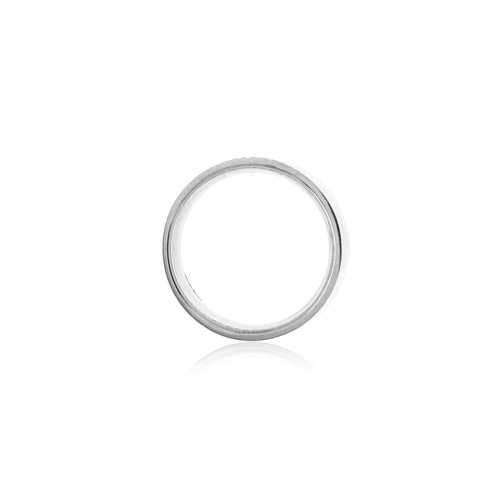Flat Court Profile 6mm Band Ring - Sterling Silver Rings
