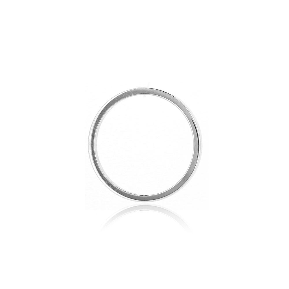 Flat Profile 2mm Band Ring - Sterling Silver Rings