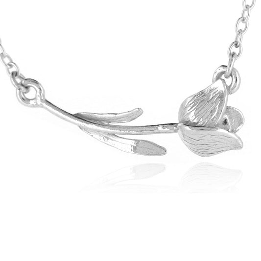 Tulip Necklet - Sterling Silver Necklace