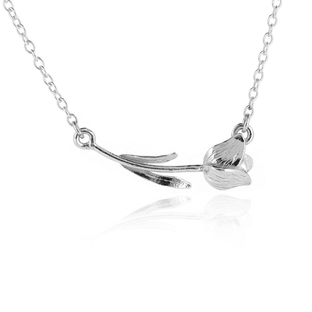 Tulip Necklet - Sterling Silver Necklace