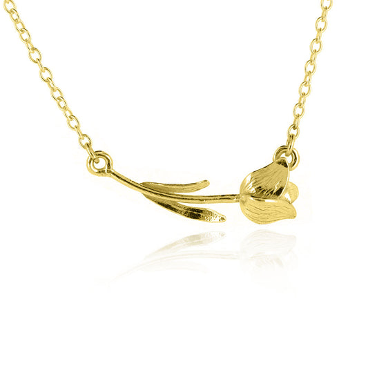 Tulip Necklet - Yellow Gold Vermeil Necklace