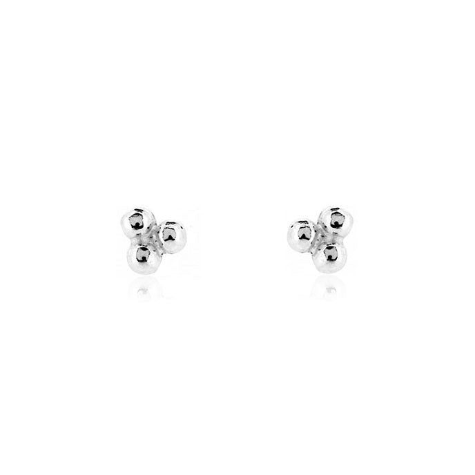 Alyssia Trefoil Stud Earrings - Sterling Silver Stud Earrings