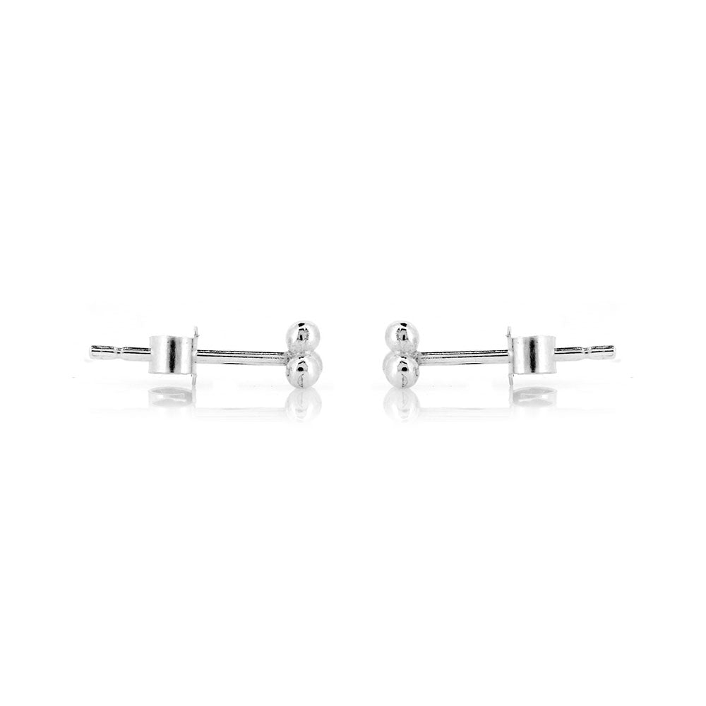 Alyssia Trefoil Stud Earrings - Sterling Silver Stud Earrings
