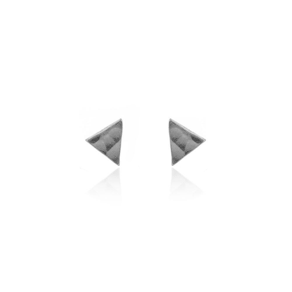 Micro Triangle Stud Earrings - Sterling Silver Stud Earrings