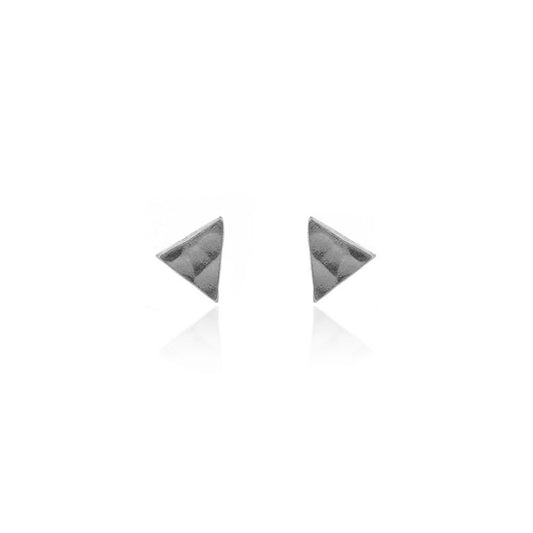 Micro Triangle Stud Earrings - Sterling Silver Stud Earrings