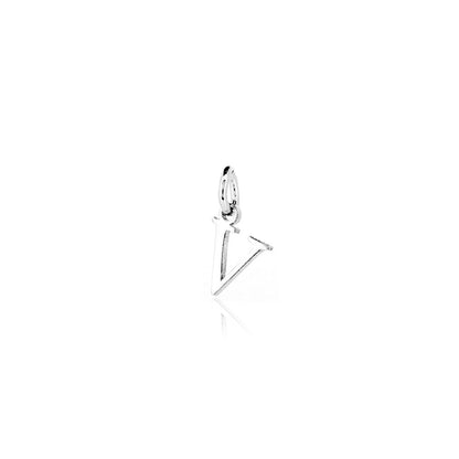 Initial "V" Charm - Sterling Silver Pendants and Charms
