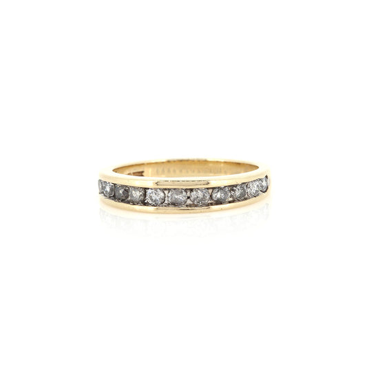 Pre-Owned - Diamond Channel Set Half Eternity Ring Rings
