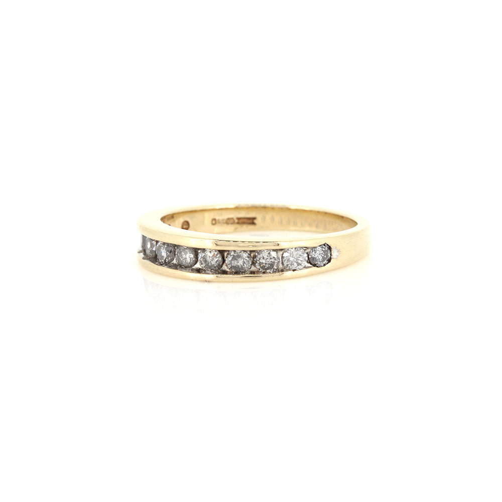 Pre-Owned - Diamond Channel Set Half Eternity Ring Rings