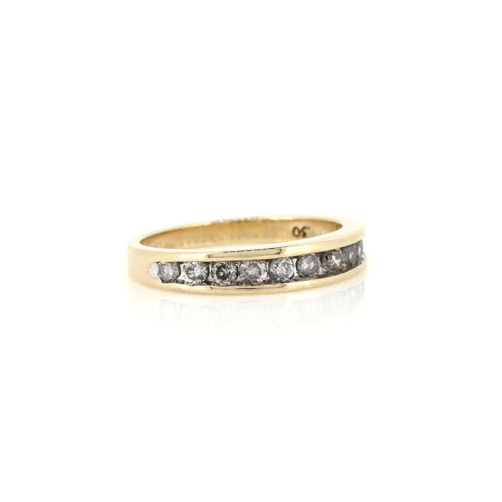 Pre-Owned - Diamond Channel Set Half Eternity Ring Rings