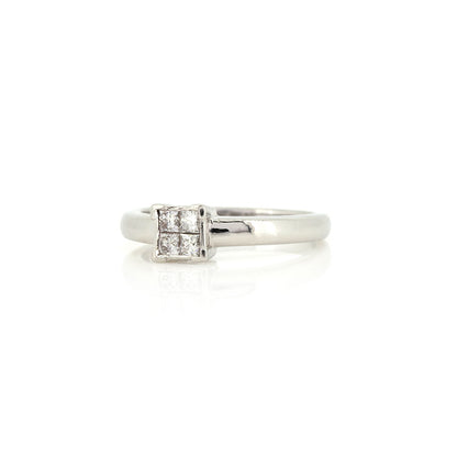 Pre-Owned - Four Stone Diamond Cluster Ring Rings