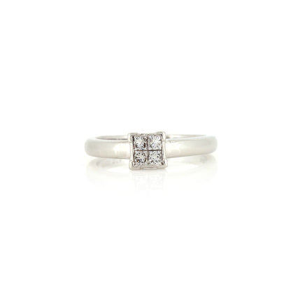 Pre-Owned - Four Stone Diamond Cluster Ring Rings