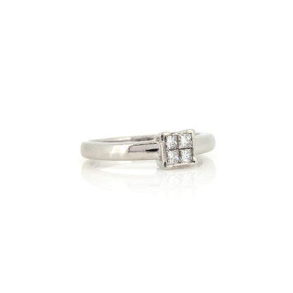 Pre-Owned - Four Stone Diamond Cluster Ring Rings