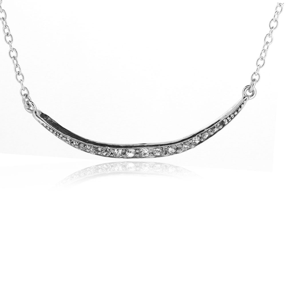 Antique Remodel - Diamond Curved Centrepiece Necklace Necklace