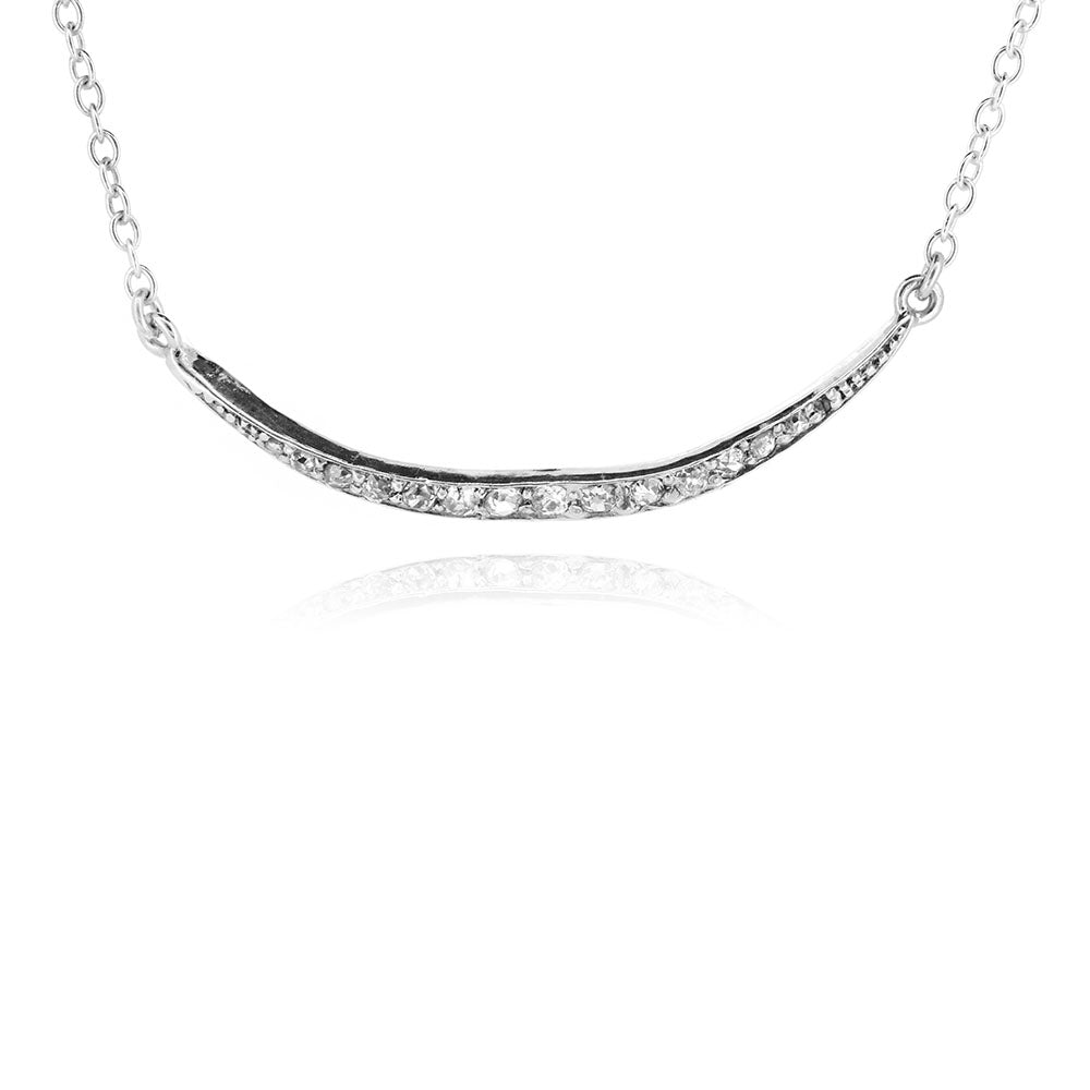 Antique Remodel - Diamond Curved Centrepiece Necklace Necklace
