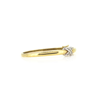 Pre-Owned - Diamond 'Kiss' Gold Bangle Bangles