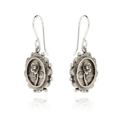 Antique - Victorian Floral Drop Earrings Drop Earrings